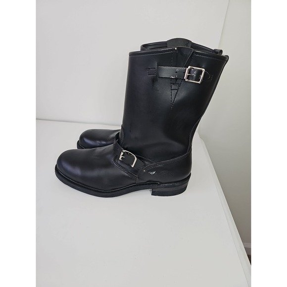 Vintage Brahma Steel Toe‎ Motorcycle Boots 13 USA Made Engineer Buckle main image 7